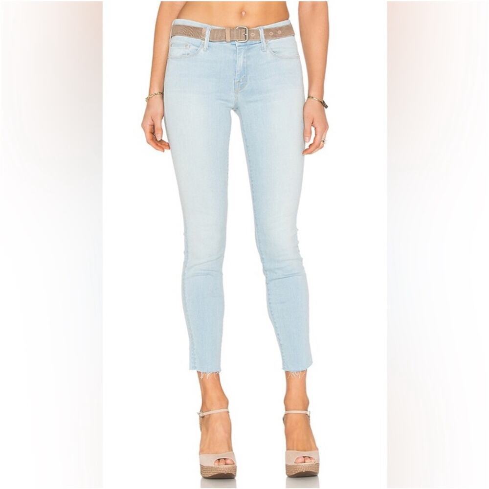 Mother Denim Women's Looker Ankle Fray Jeans Sweet Talk Me Light Wash Size 27